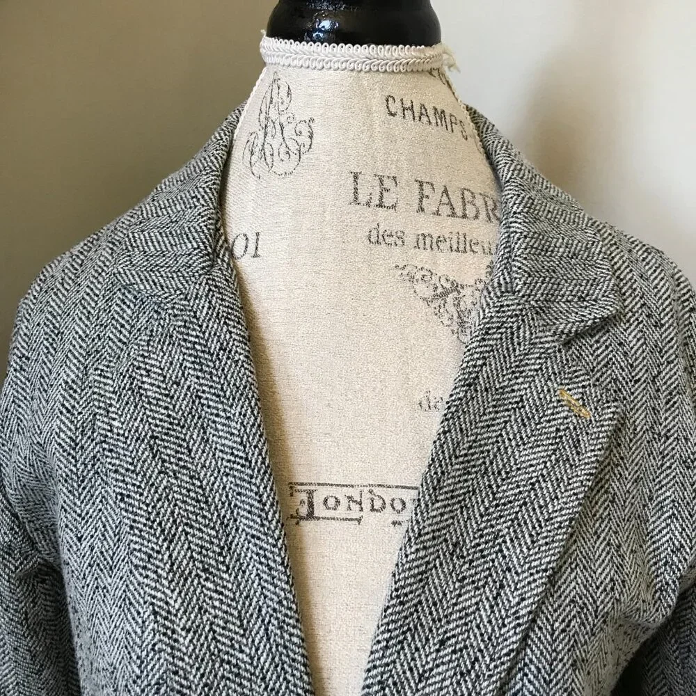 Swildens XXX Phoenix Blazer Jacket Coat Womens 2 Medium Black White Herringbone